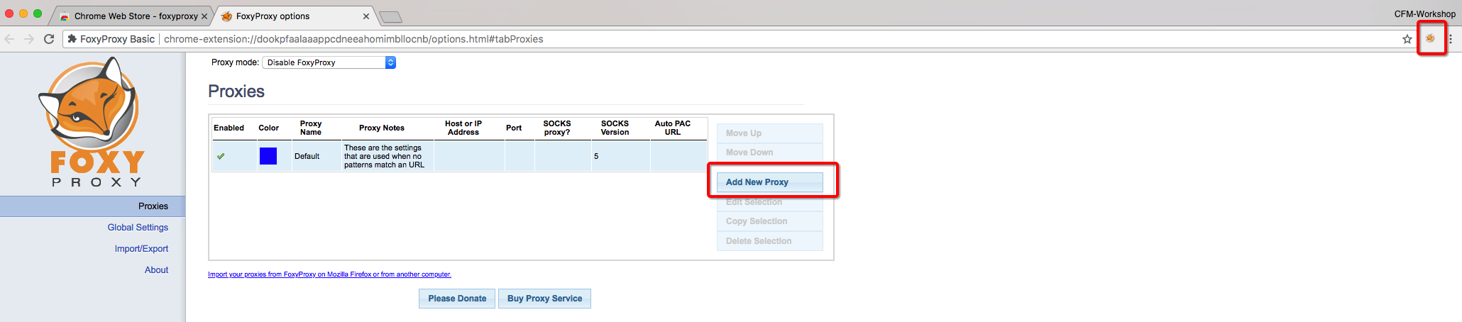 Как настроить foxyproxy chrome